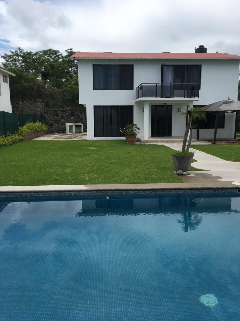 View of Patio and Grill area from the pool