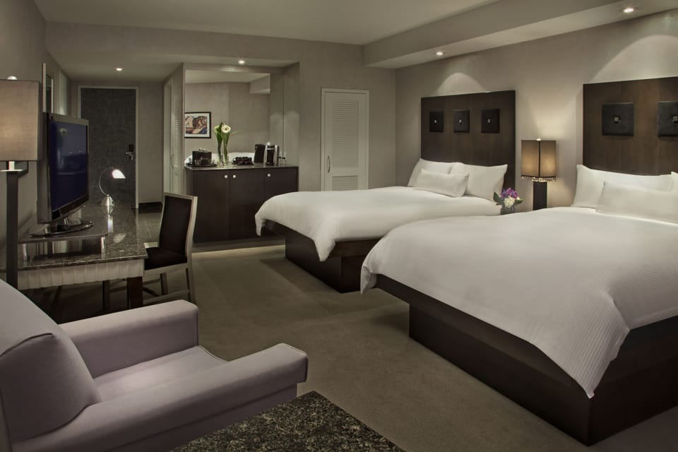 Room, 2 Queen Beds, Tower | Premium bedding, pillowtop beds, minibar, in-room safe