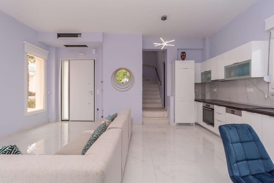 Premium bedding, desk, laptop workspace, soundproofing