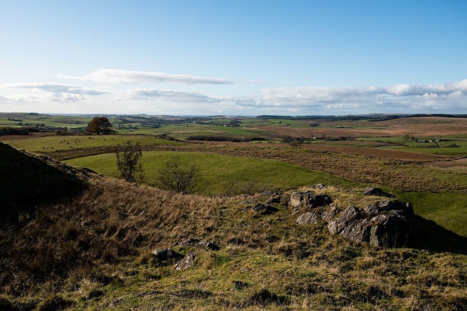 Walltown Byre - far reaching views from Walltown Crags