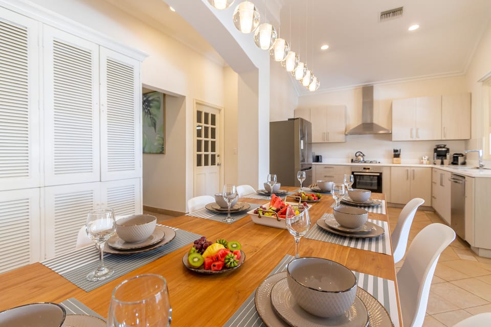 Create cherished memories around our spacious 8-seater dining table, the heart of your dining experience.