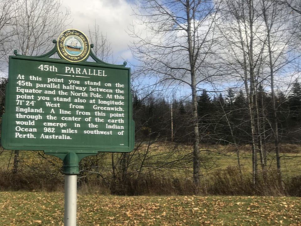 You are above the 45th parallel!