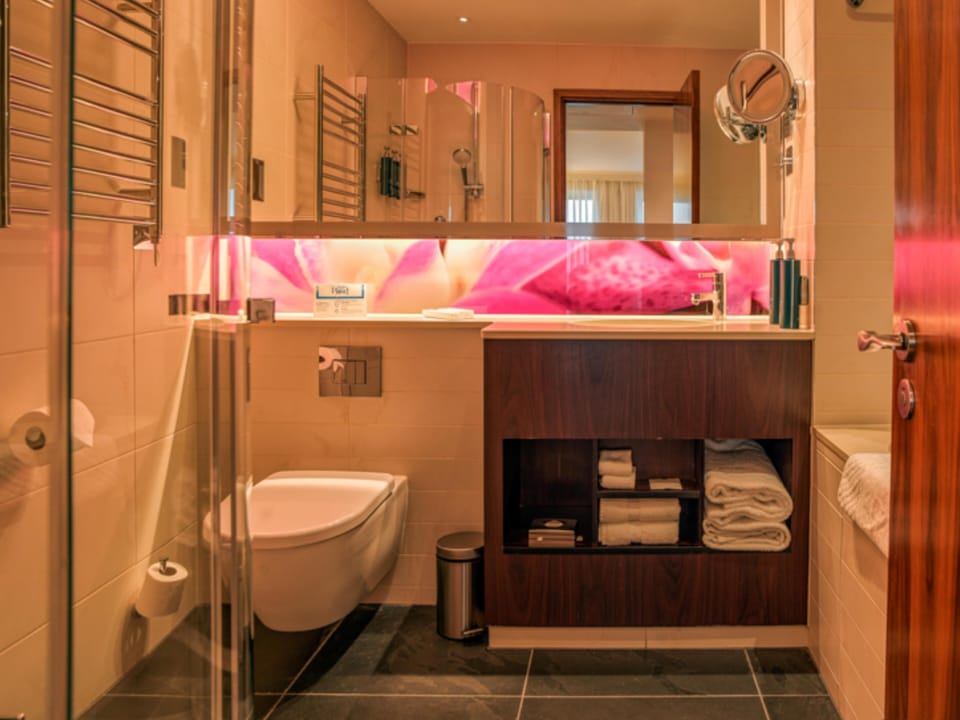 Free toiletries, hair dryer, towels