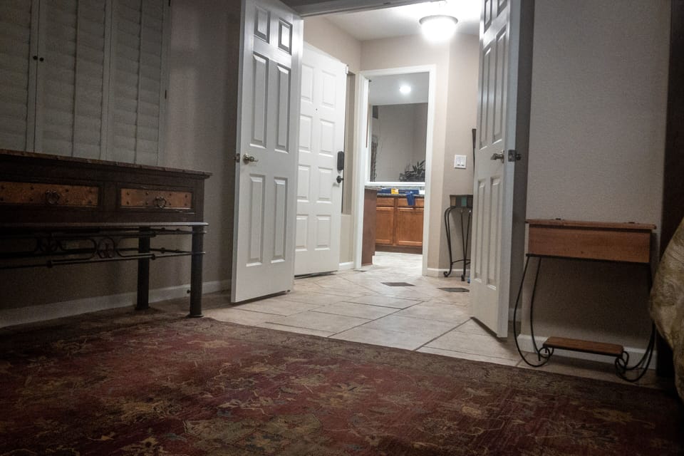 Main Floor Master Bedroom with easy access to the rest of the main floor area