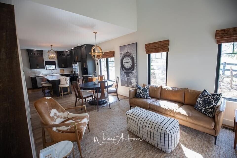 Enjoy the open concept that allows for relaxing, game night, or family time. 