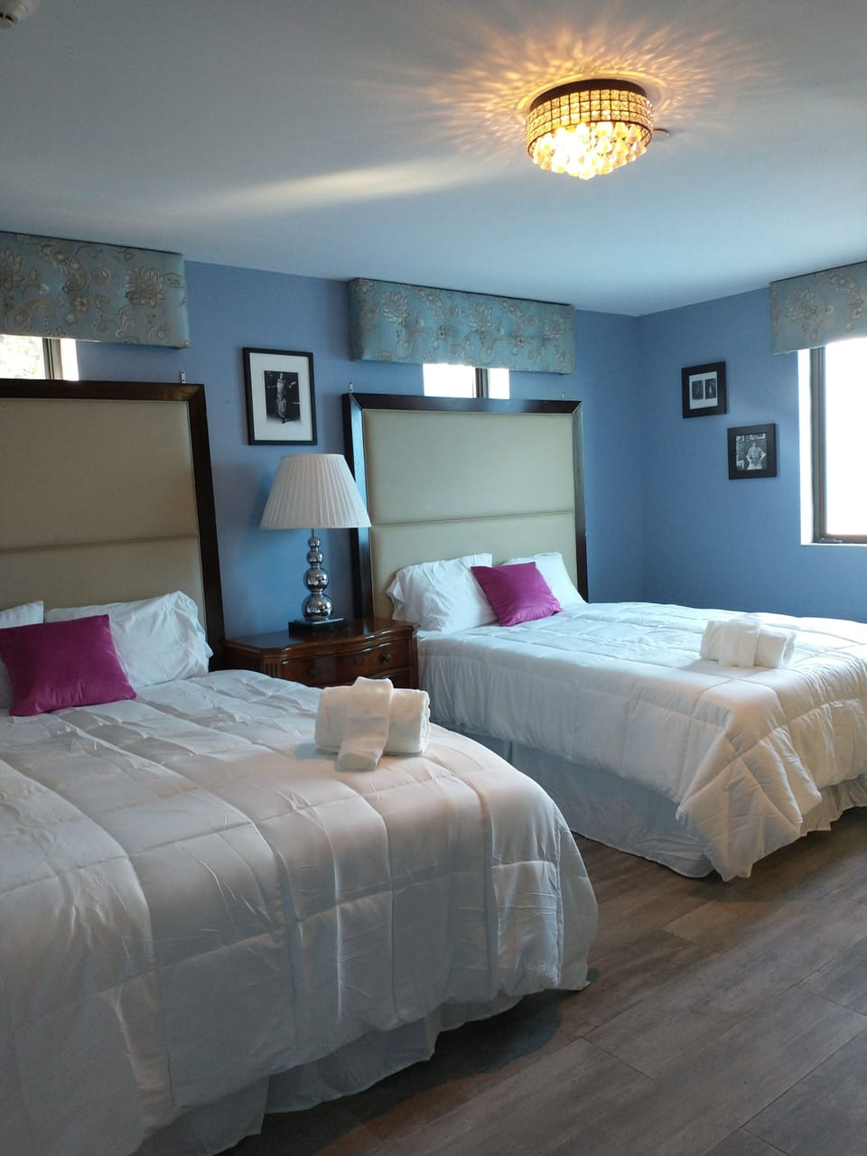 Comfort Double Room, 2 Queen Beds | Premium bedding, memory foam beds, iron/ironing board, WiFi (free)