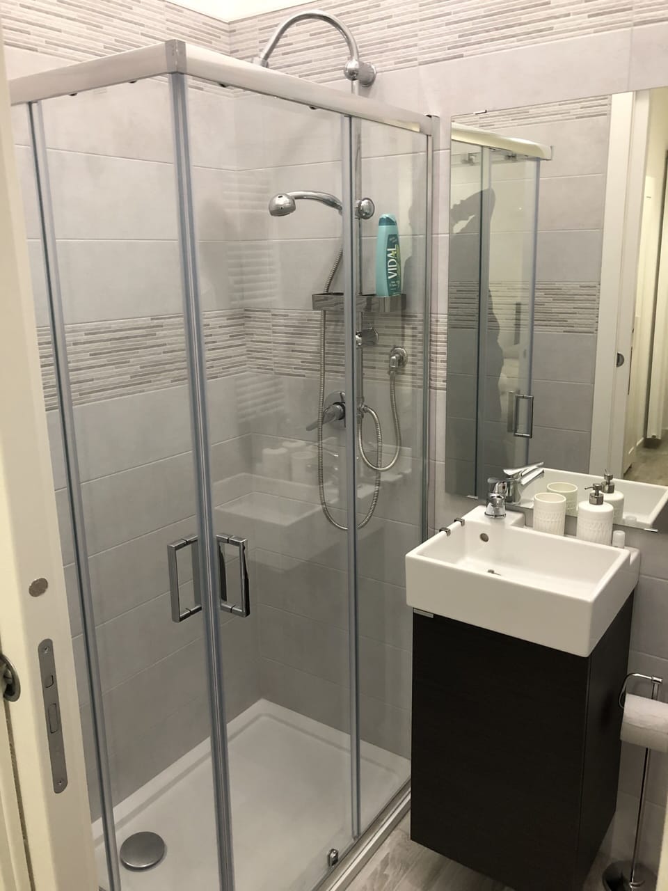 Shower, free toiletries, hair dryer, bidet