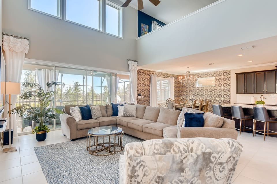 Family Room and Kitchen view
