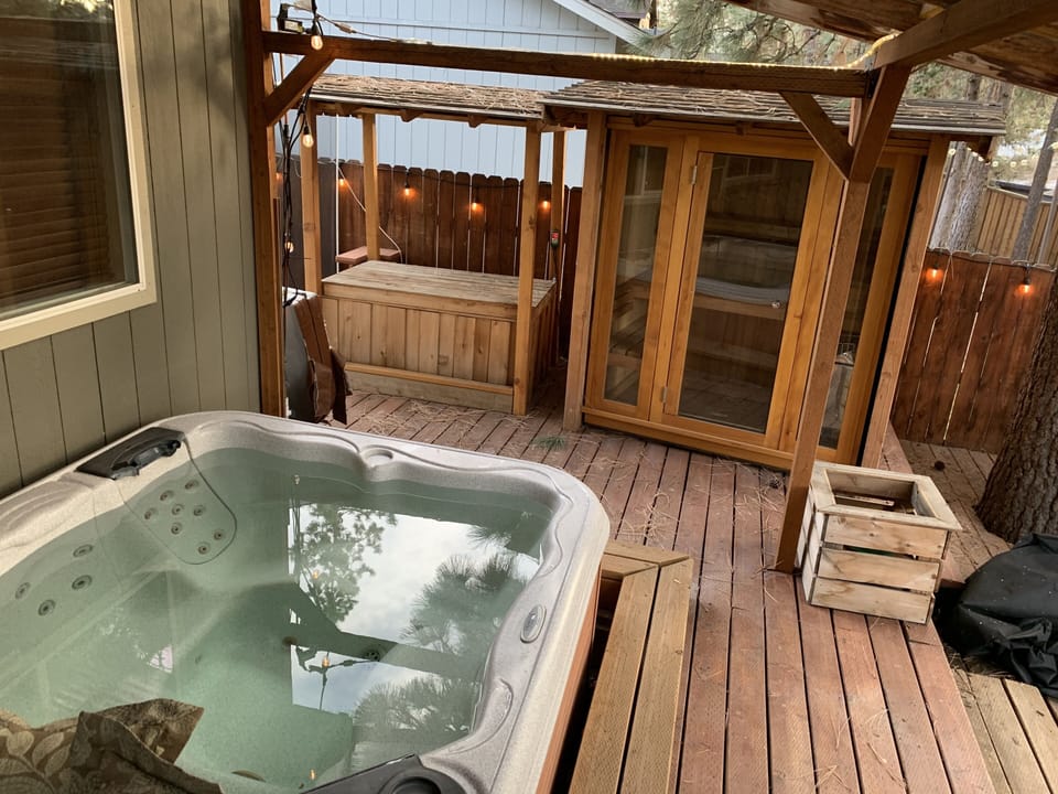 Hot tub and sauna