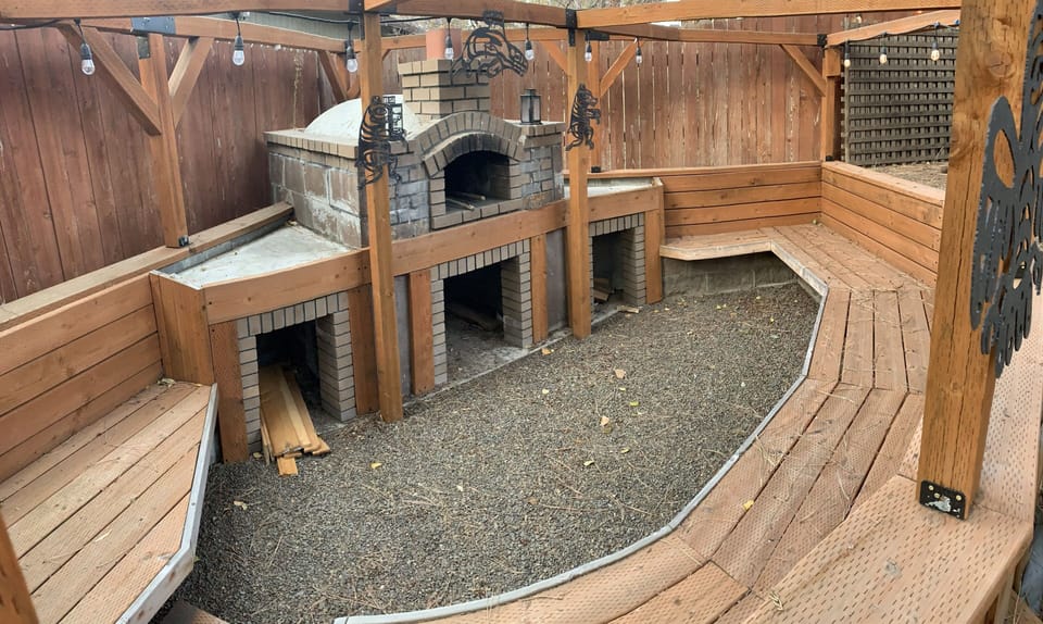 Outdoor Wood Fired 
Pizza Oven.