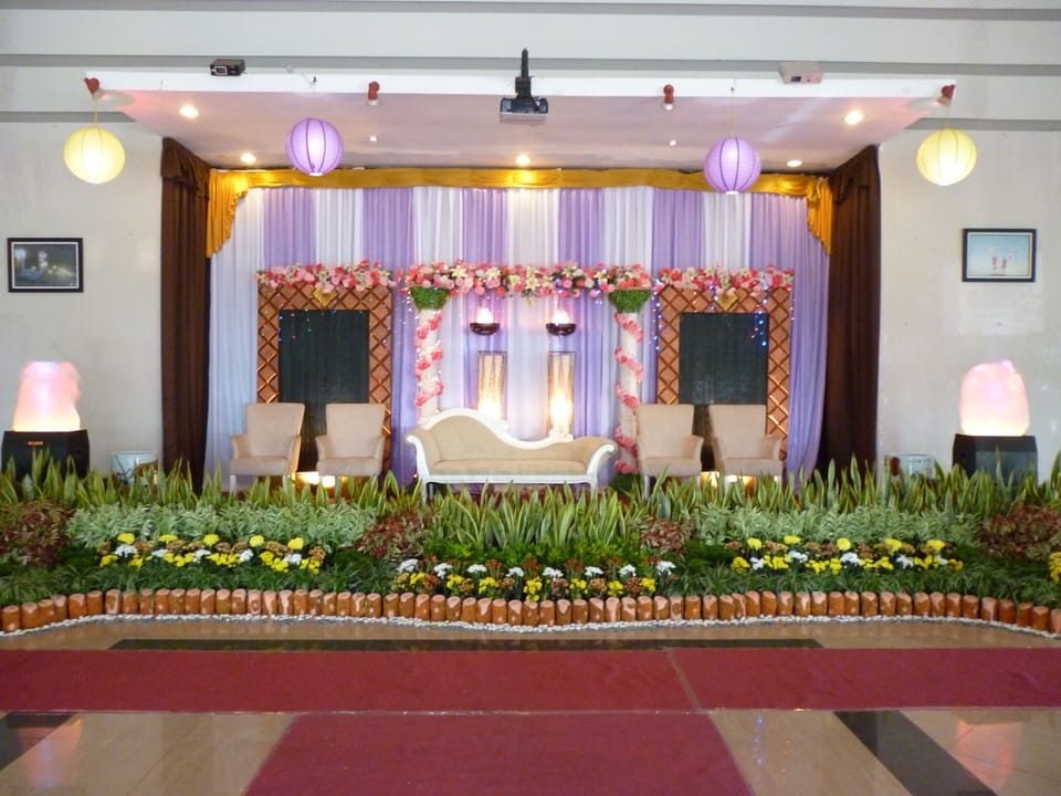 Outdoor wedding area