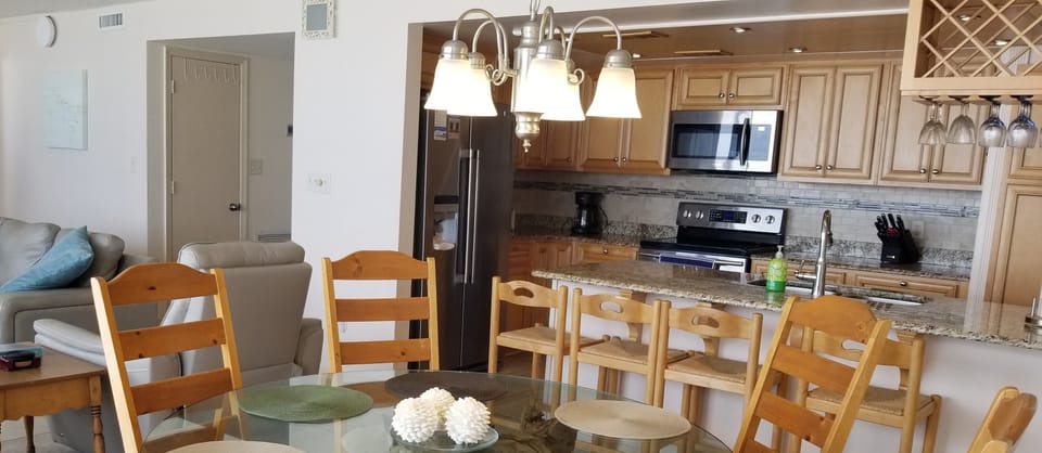 Dining room and kitchen