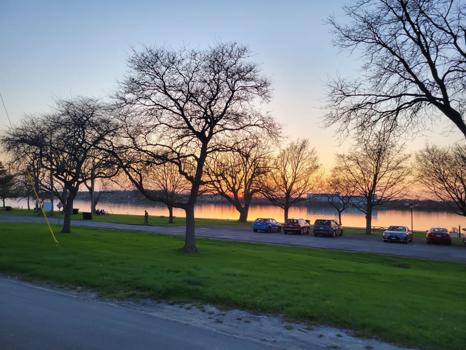 You can see the gorgeous sun set at Niawanda Park right from the home.