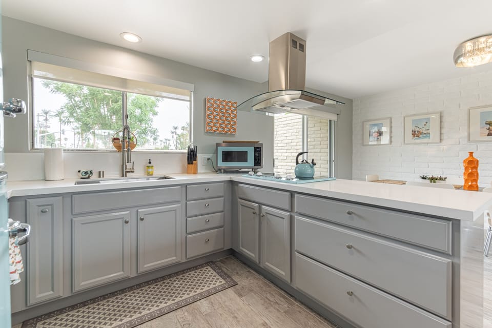 Kitchen with induction range 