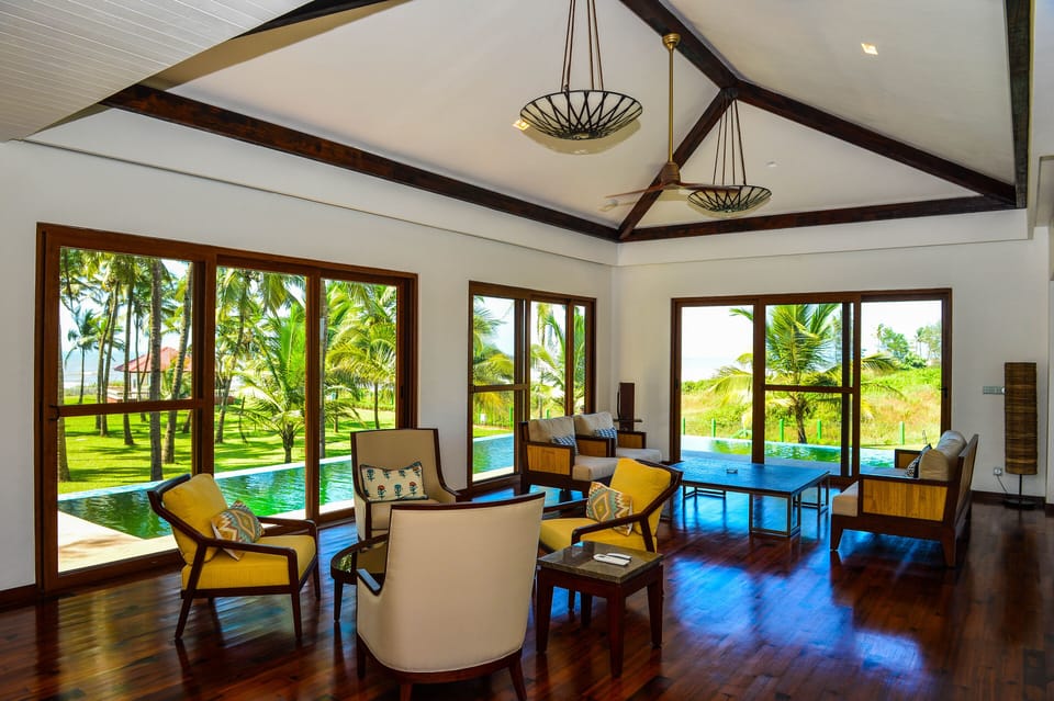 Premium Villa, 2 Bedrooms, Private Pool, Sea View | Living room | 32-inch LED TV with satellite channels, TV