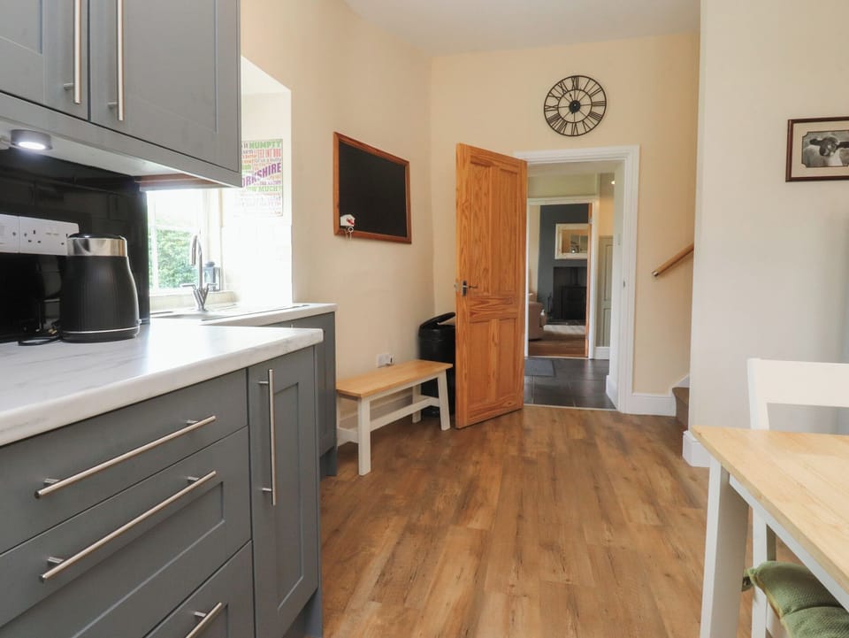 Fridge, dishwasher, electric kettle, toaster