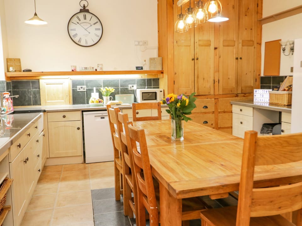 Dishwasher, highchair, cookware/dishes/utensils