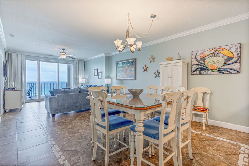 Dining table with a view