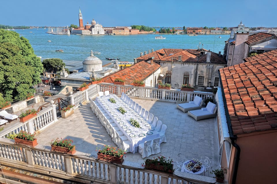 Outdoor wedding area