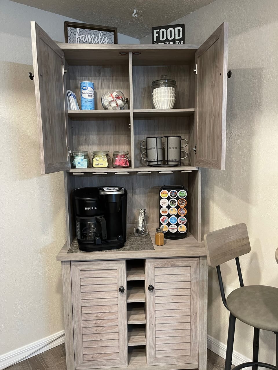 Coffee, tea, and hot chocolate bar