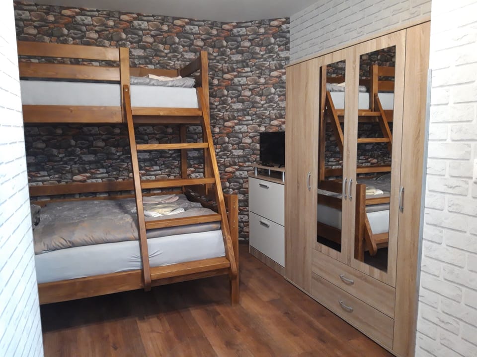 Family Apartment, Kitchen | Free WiFi, bed sheets
