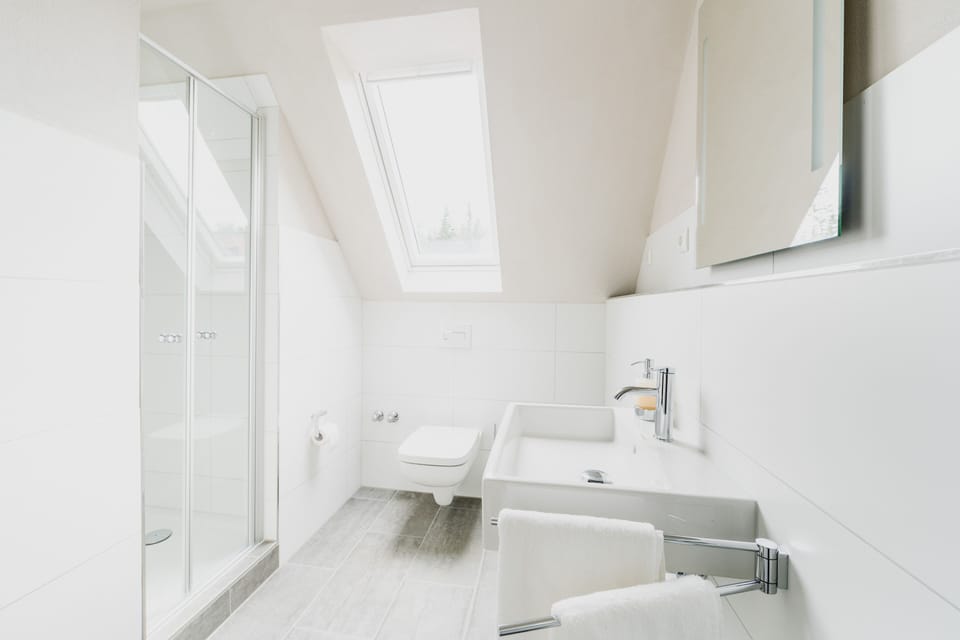 Apartment | Bathroom | Shower, hair dryer, towels, soap