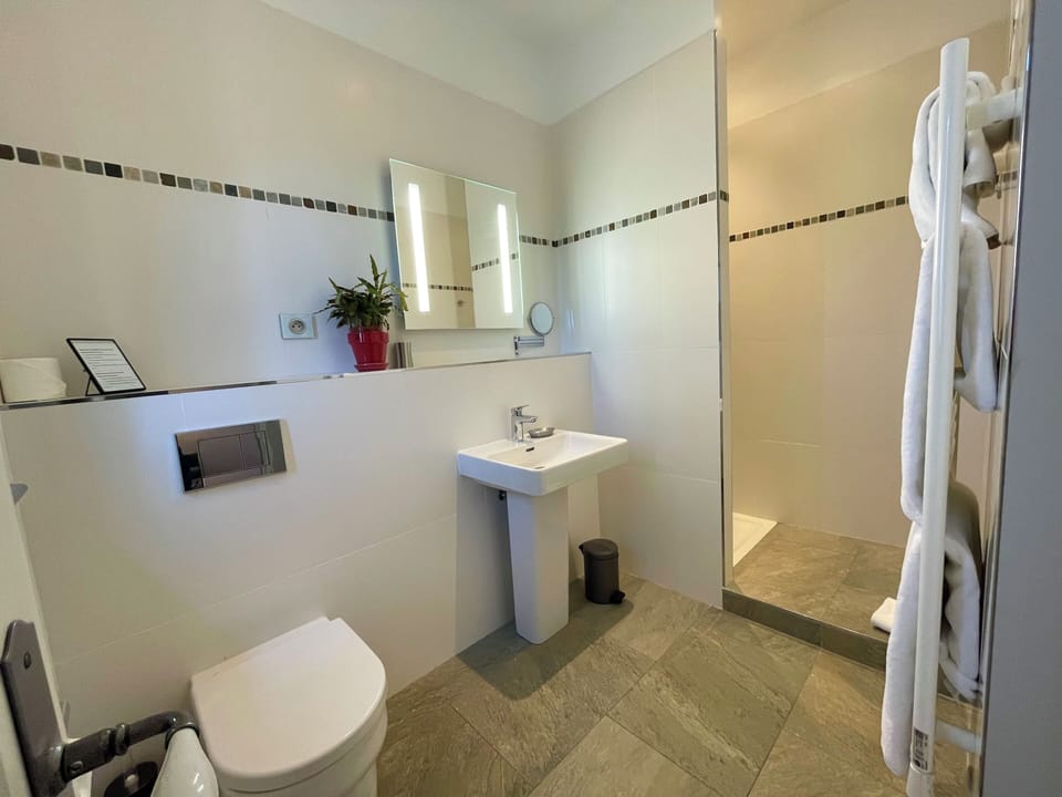 Free toiletries, hair dryer, towels, toilet paper