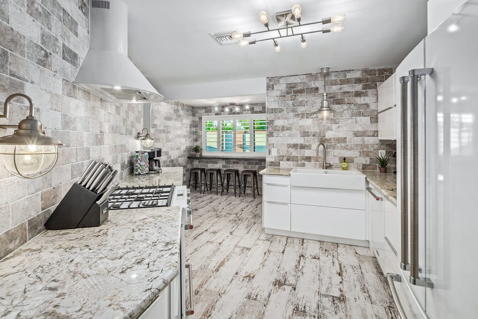 Fully stocked high-end kitchen