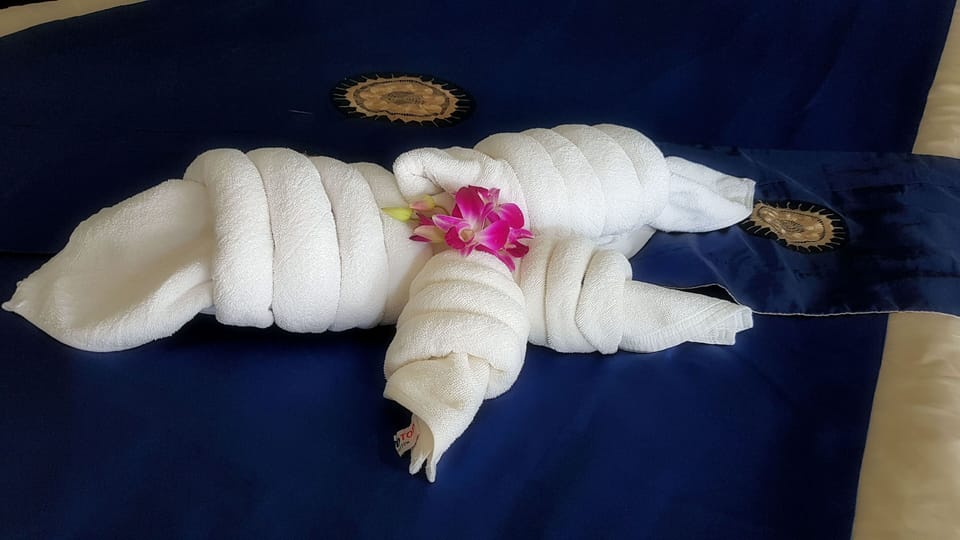 You don't have to bring any towels.
