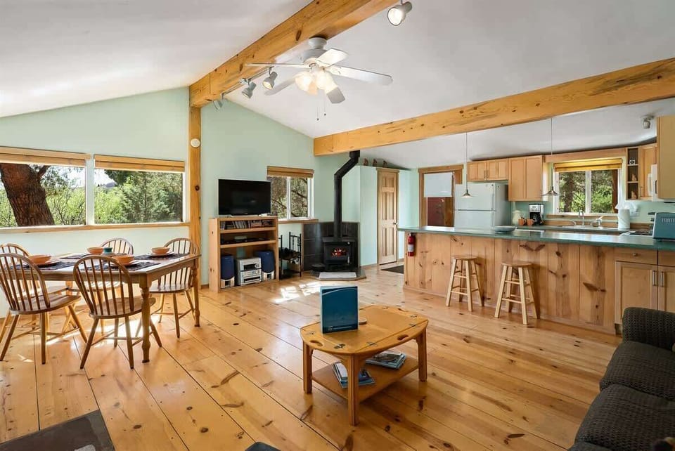 The interiors have a touch of southwestern Sedona flair