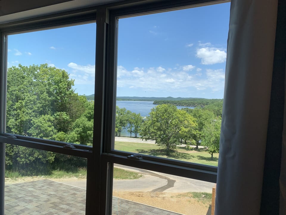 View of the lake from your pillow in the master bedroom 