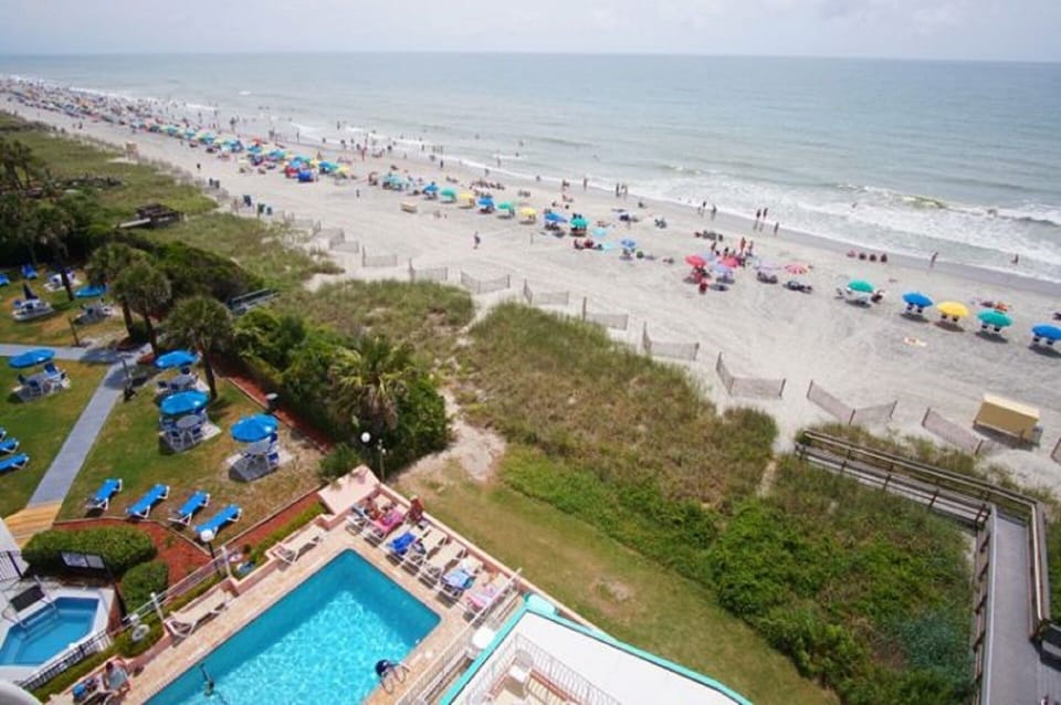 Beach views extend as far as the eye can see.