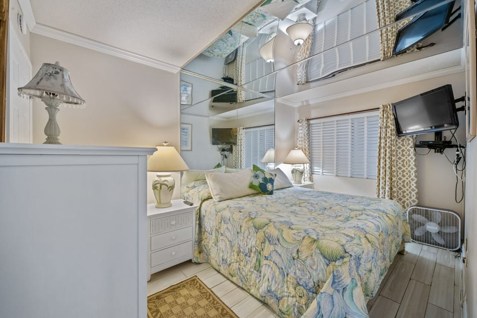Sink into the comfort of a king size bed after a fun day in the sun.