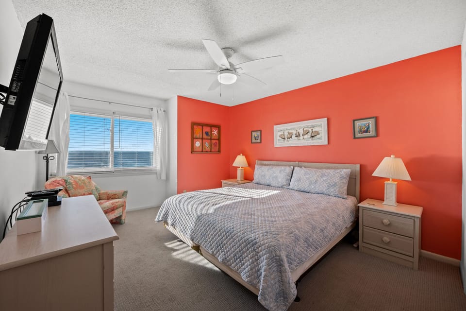 Wake up refreshed with the sound of ocean waves outside your master bedroom. 