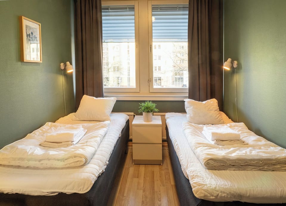 Double or Twin Room, Shared Bathroom | Desk, blackout drapes, soundproofing, iron/ironing board
