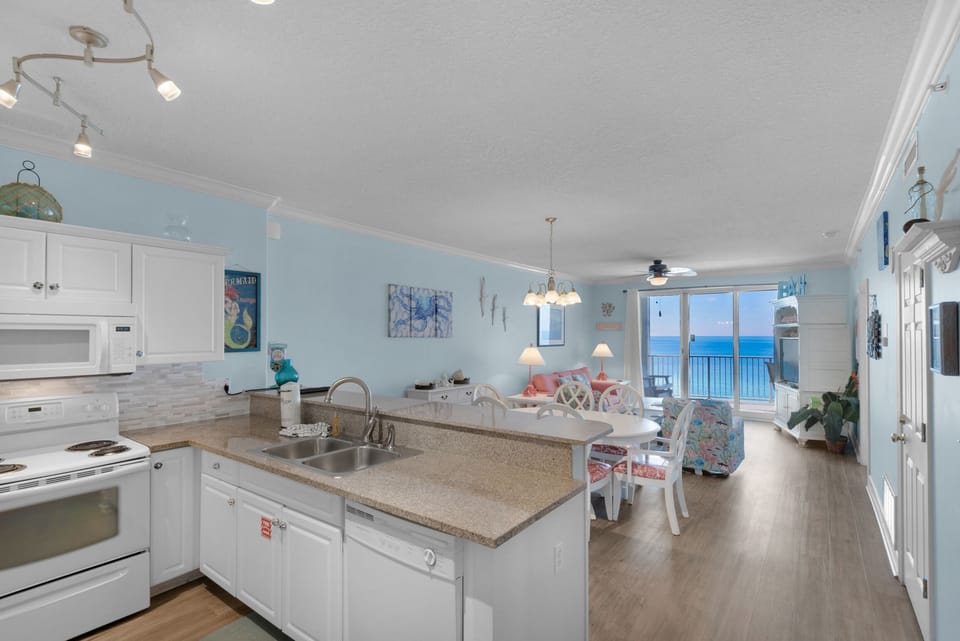 Kitchen to living room view