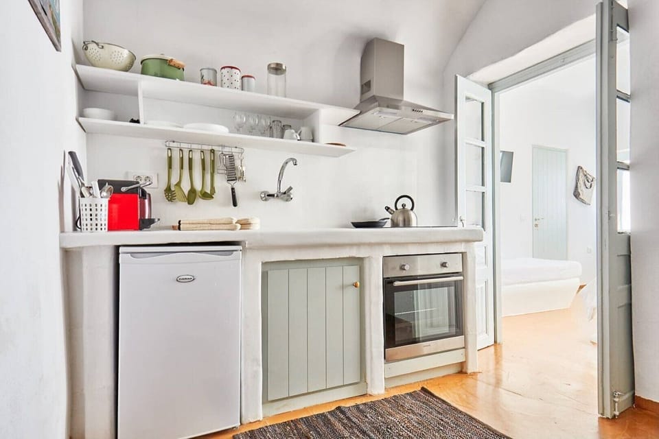 the kitchen