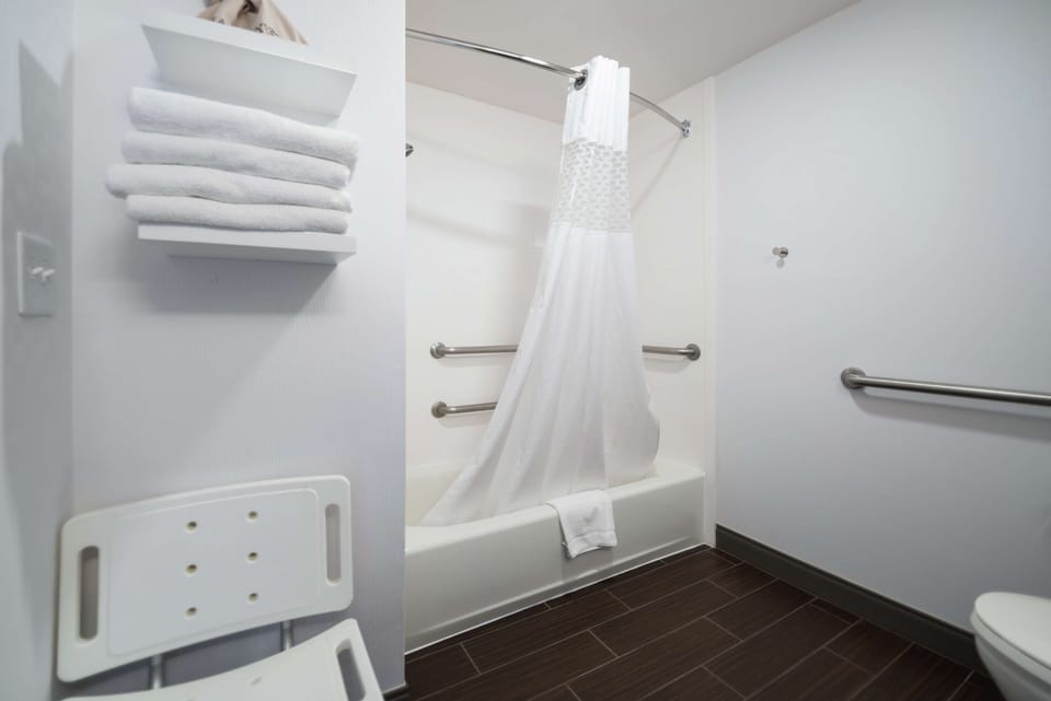 Free toiletries, hair dryer, towels