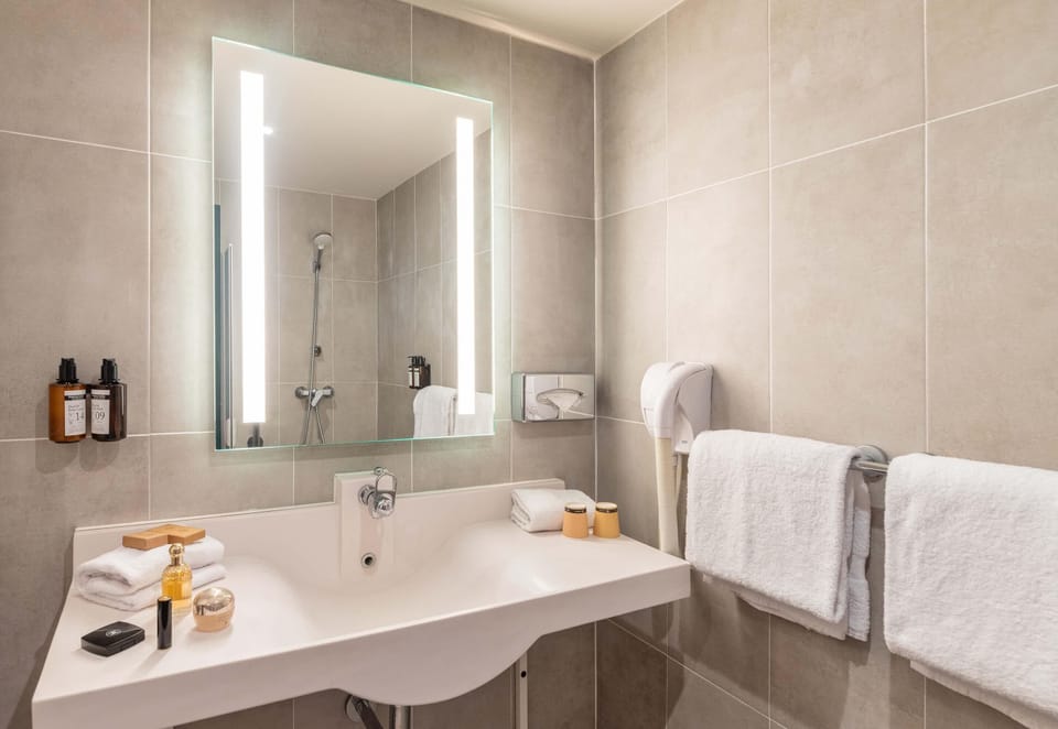 Standard Room, 1 Queen Bed with Sofa bed, Non Smoking | Bathroom | Shower, eco-friendly toiletries, hair dryer, towels