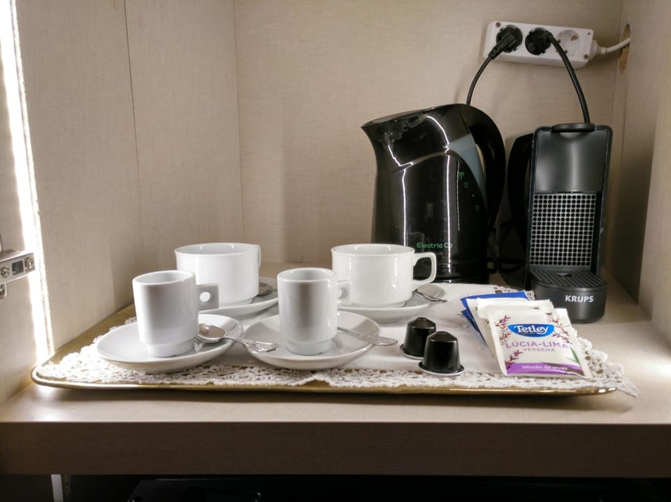 Fridge, electric kettle, highchair