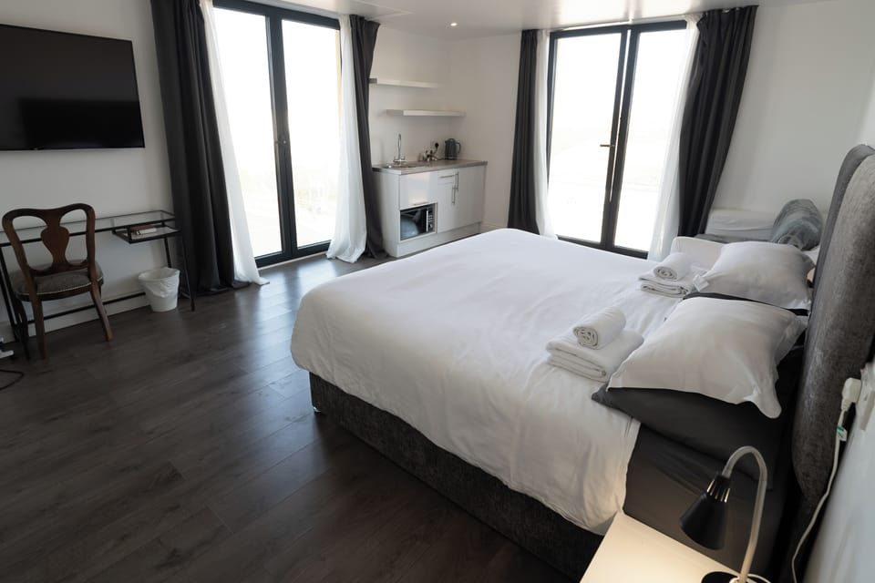 Premium bedding, memory foam beds, free WiFi, bed sheets