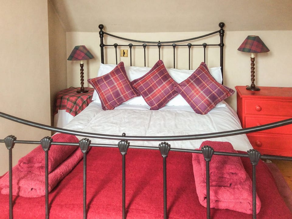 Lovely bedroom with antique style bed | Vindolanda, Fearnbeg, near Applecross