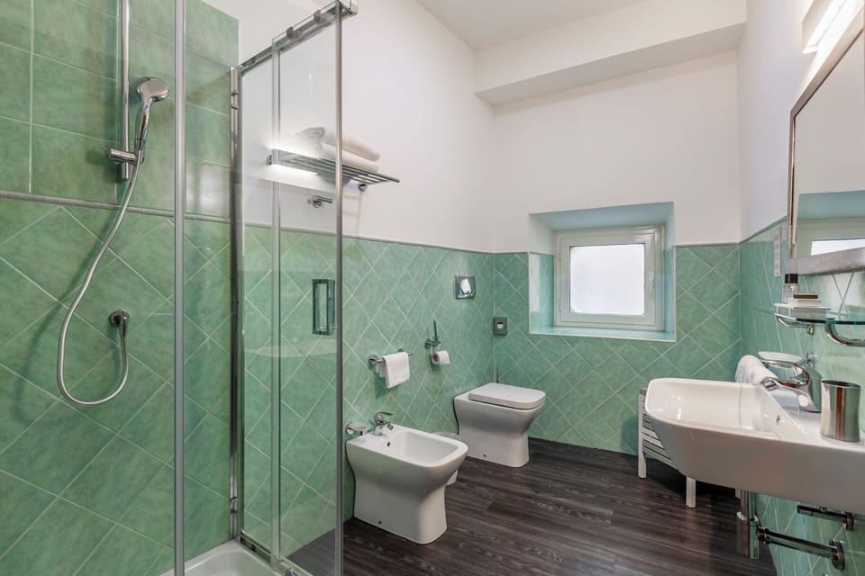 Free toiletries, hair dryer, slippers, bidet