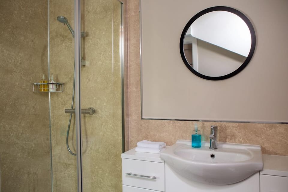 Superior Twin Room | Bathroom | Shower, hair dryer, towels, soap