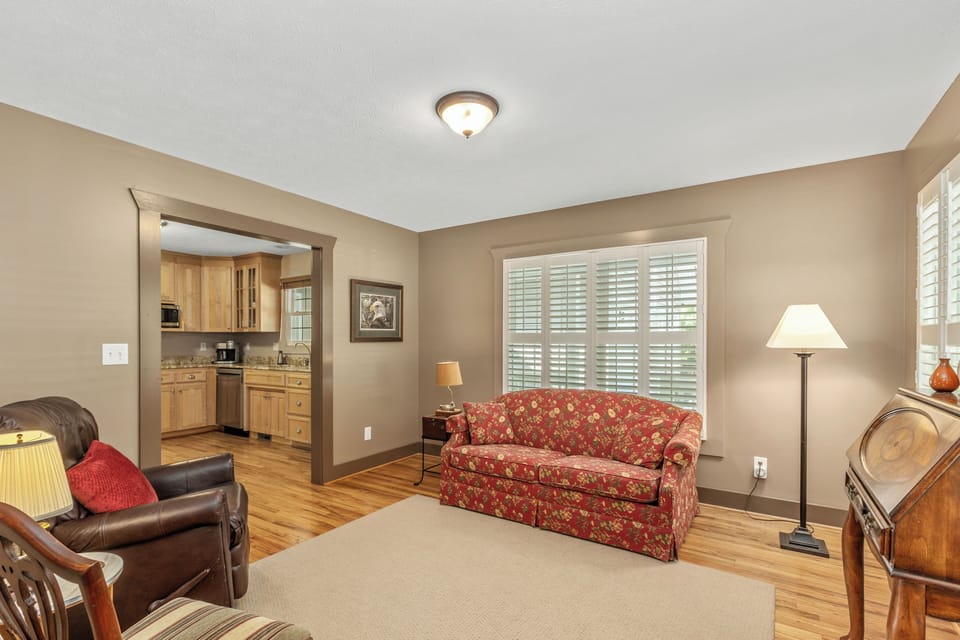 Relax in the den. A perfect place to read or a quiet place to unwind.