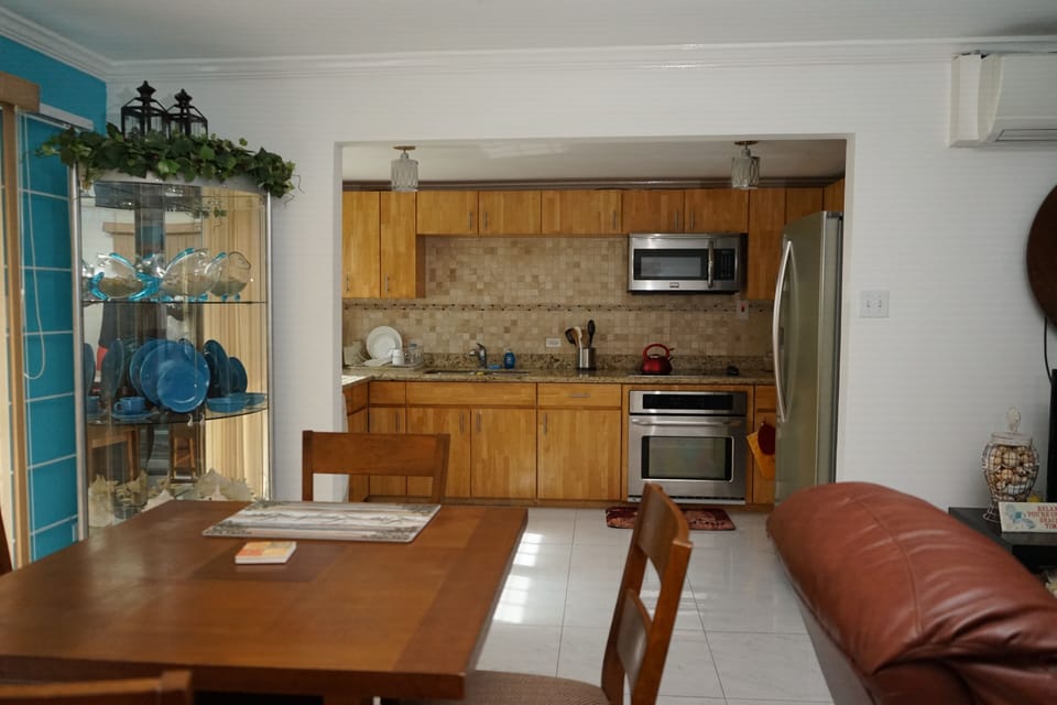 Dining area and kitchen