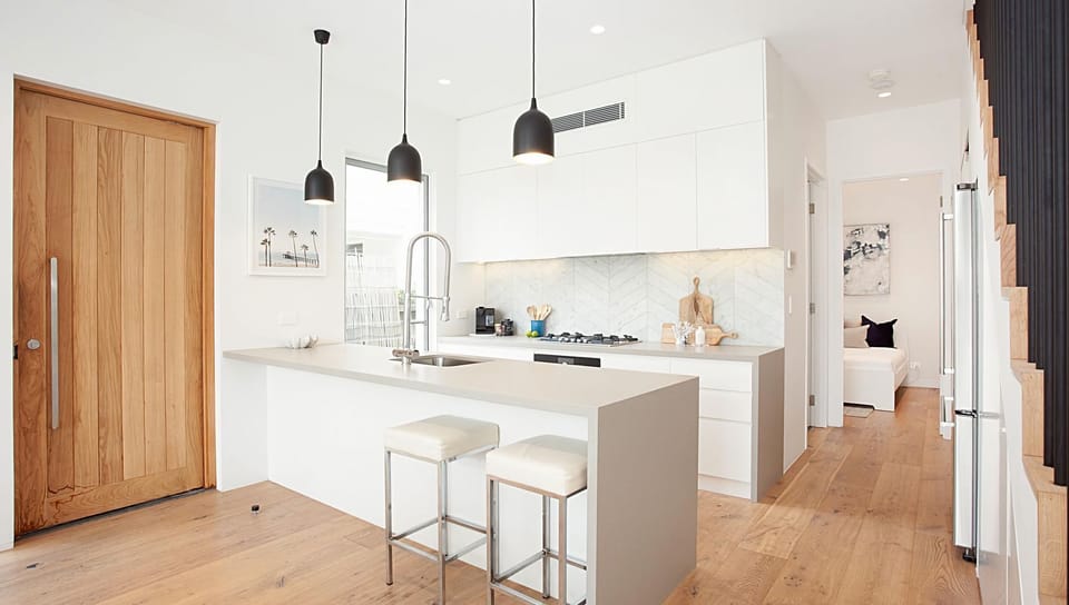 Fully equipped designer kitchen for beach-style living