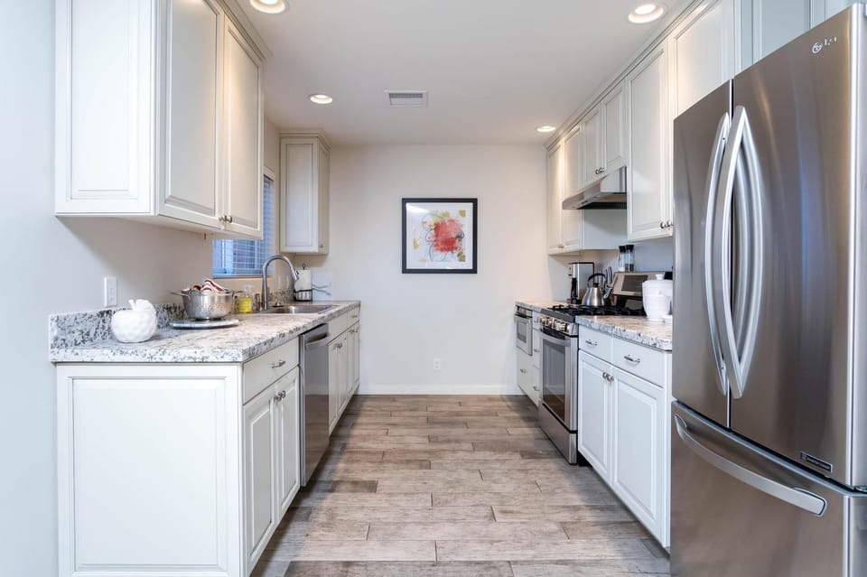 All kitchen appliances are new.