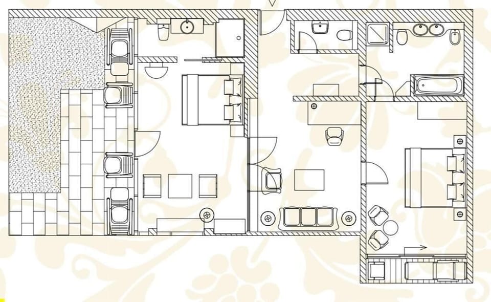 Presidential suite with terrace* - 120 m2 | Floor plan