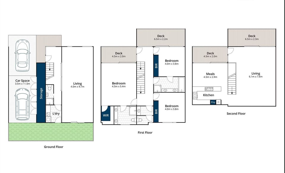 Floor Plan of the entire townhouse.